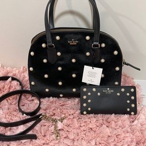 Kate Spade ♠️ rare pearl bag and wallet set nwt
